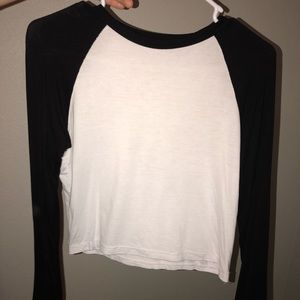 White and black long sleeve from American eagle
